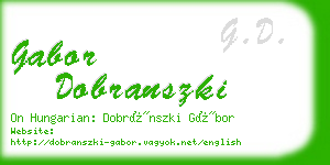 gabor dobranszki business card